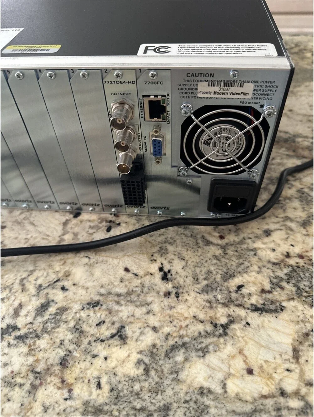 Evertz 7800FR-QT 3U Rack-Mountable Quiet Multiframe With Cards FAST SHIPPING